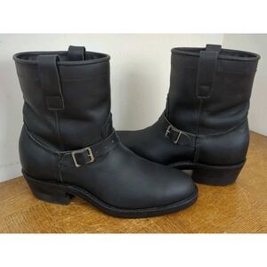 Viberg - Short Engineer Style Leather Biker Boots - Excellent - US Size 11